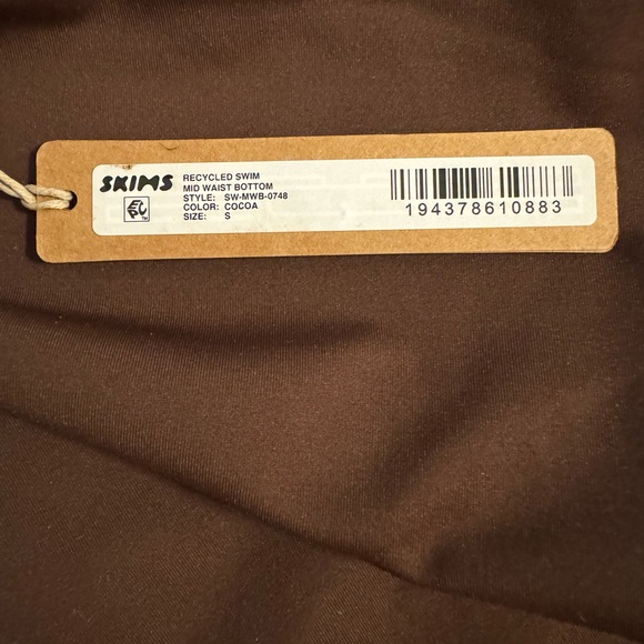 Skims mid high waisted bottom bikini cocoa size small - Picture 6 of 6